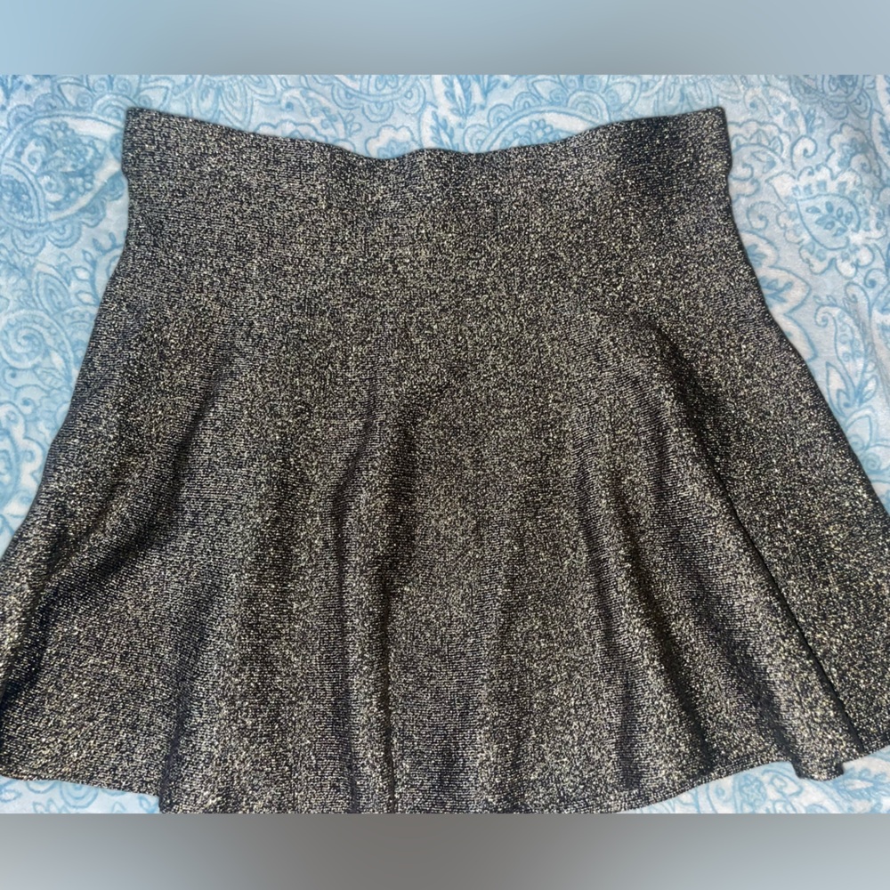 Candie's Black&Glitter Gold y2k Skater Skirt - Picture 3 of 4